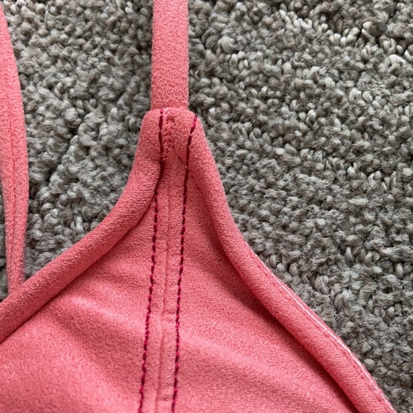 Lucky Brand Suede With Me Bikini Top Pink - Picture 7 of 10